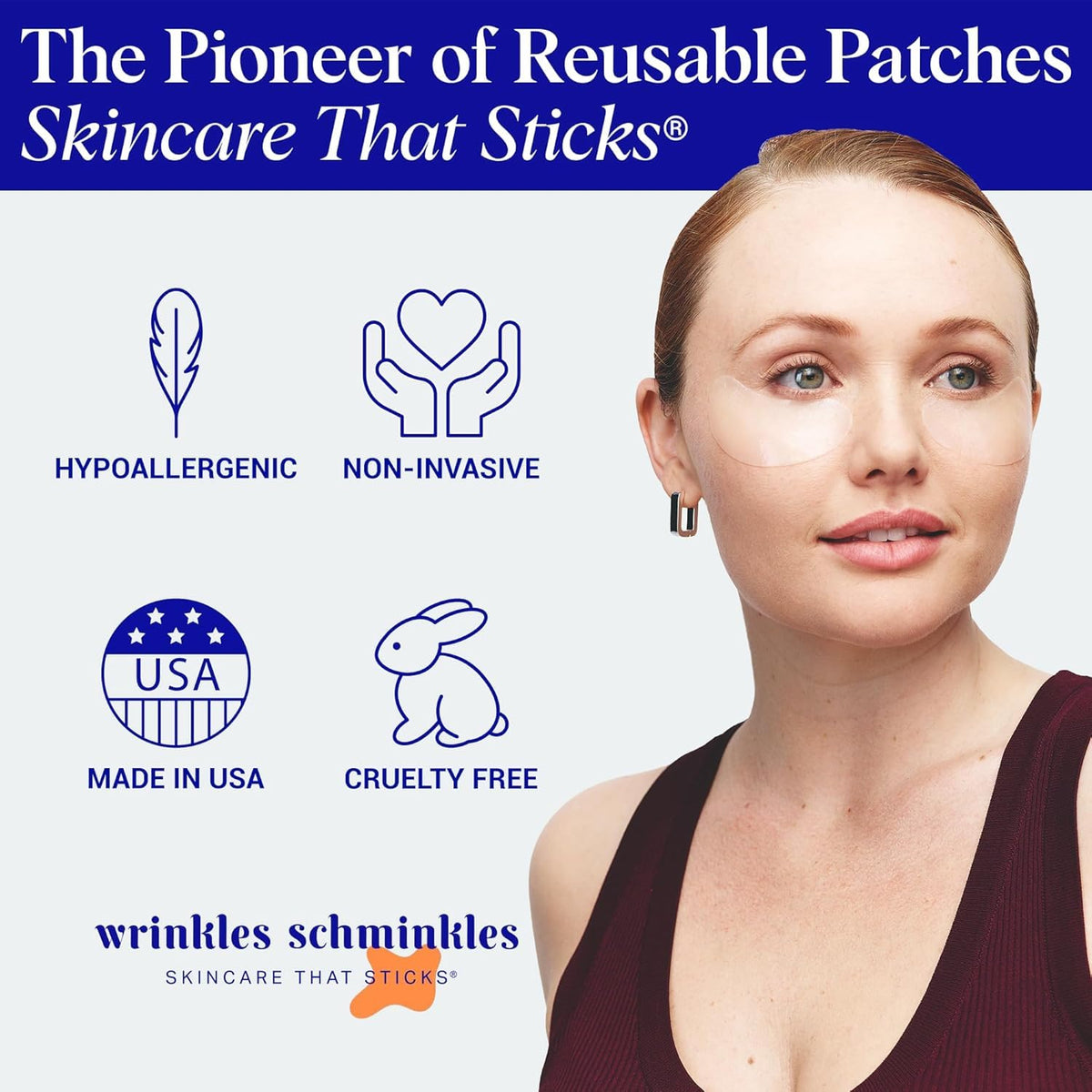 Wrinkles Schminkles Under Eye Wrinkle Starter Pack - Set of Reusable Under Eye Wrinkle Patches (3