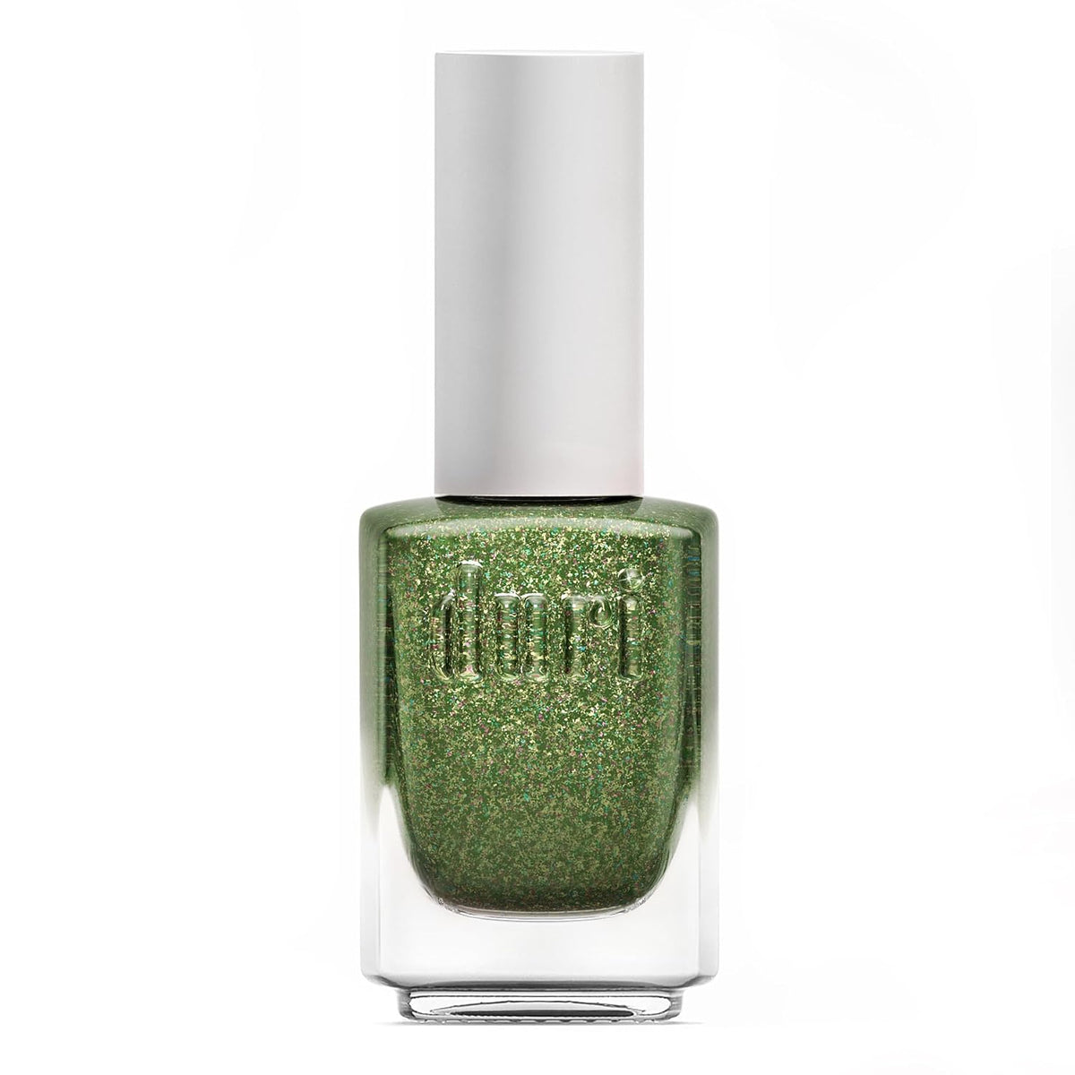 duri Nail Polish, 596 Indulge My Whim, Green Tinsle Sparkle Lacquer, Glitter Flake Topper, Glossy