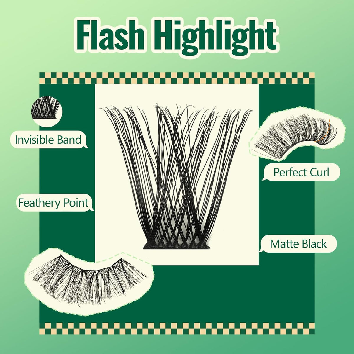 Lash Clusters 96pcs Eyelash Clusters D Curl 18-24MIX Cluster Lashes KEYYOU Volume Wispy Lash