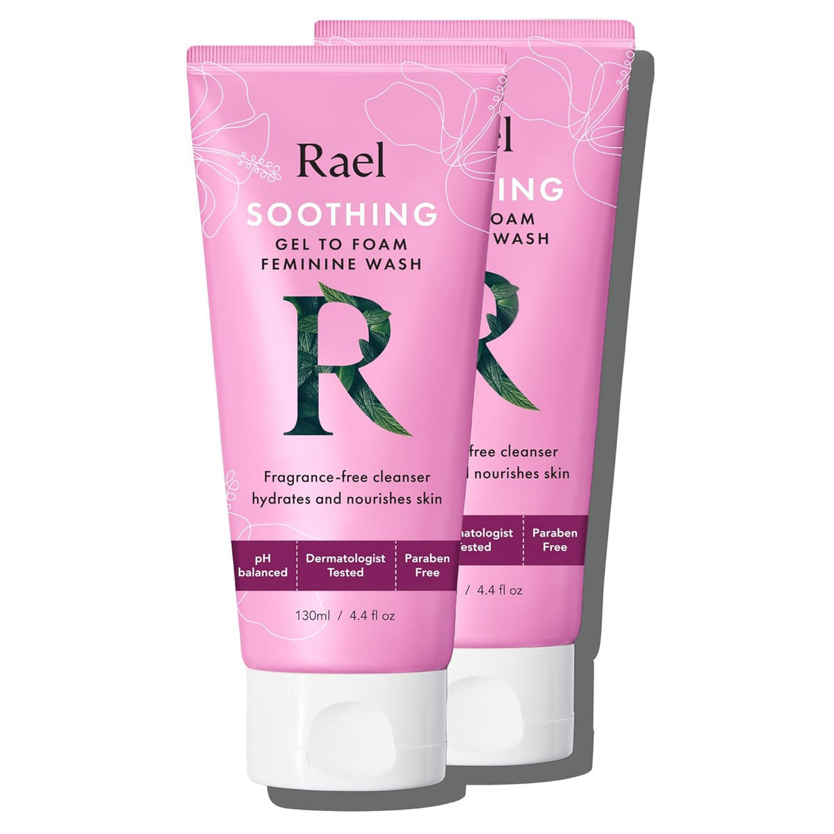 Rael Feminine Wash, Soothing Gel to Foam, pH Balanced for Women, Intimate Care, Clean Ingredients