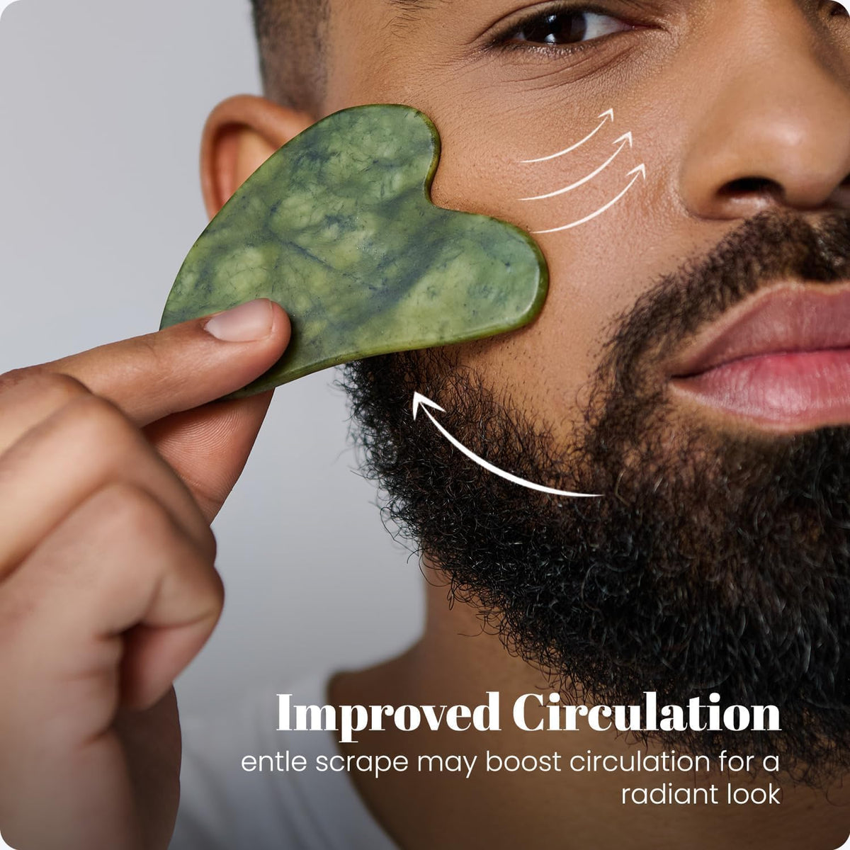 ROSELYNBOUTIQUE Gua Sha Facial Tools & Face Roller for Lift Wrinkless Natural Skincare Tool Jade