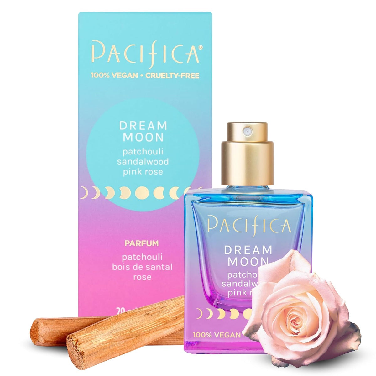 Pacifica Dream Moon Womens Spray Perfume 1 fl oz – Long-Lasting Floral Woody Fragrance for Her