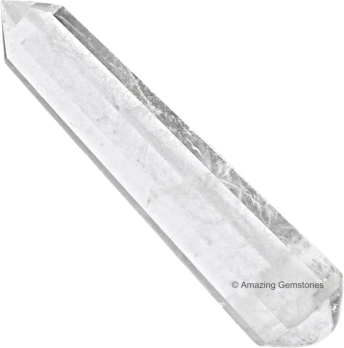 Amazing Gemstone Clear Quartz Crystal Wand Massage Stick - Pelvic Wand Gua Sha for Adults