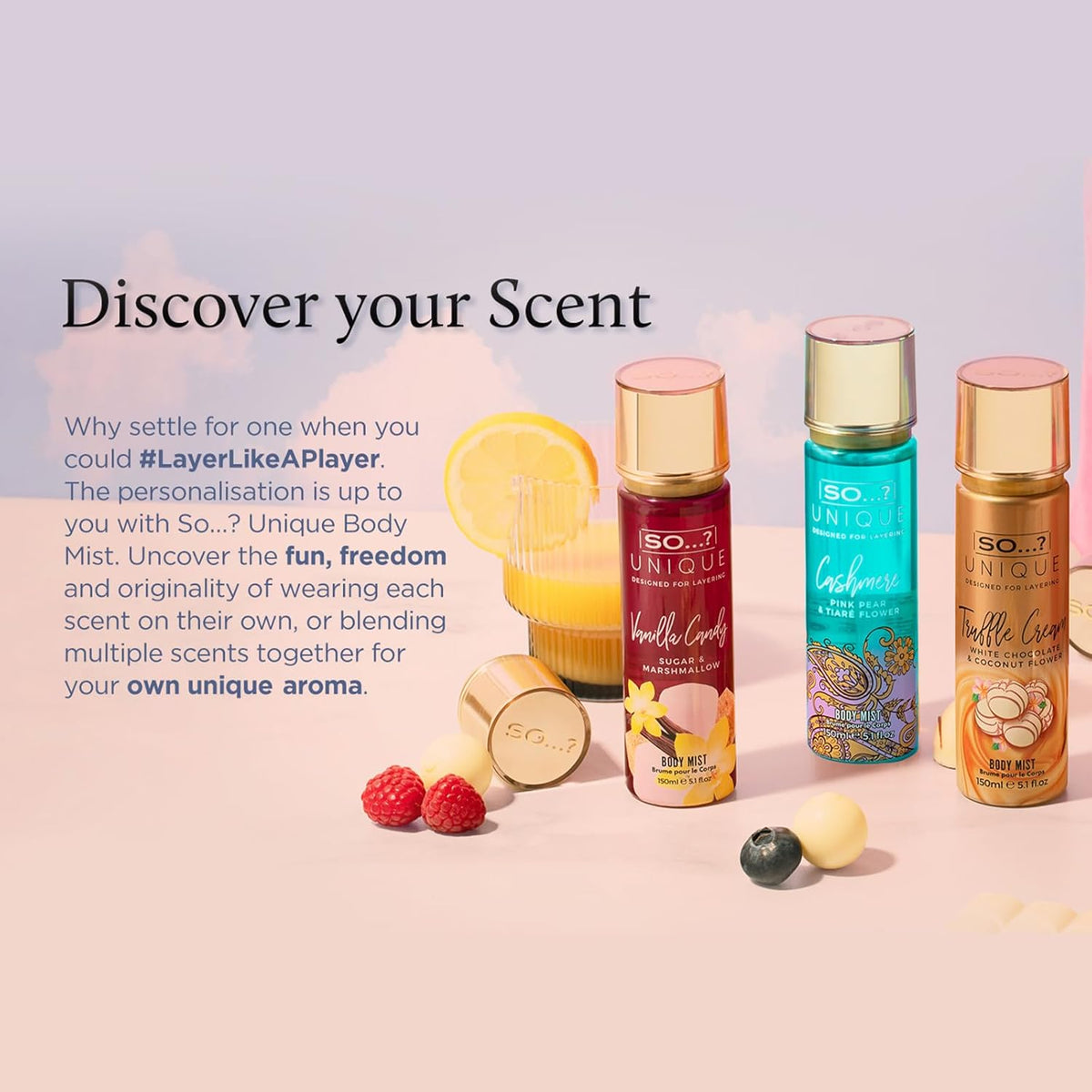 So...? Unique Truffle Cream Body Mist - Vanilla, Gourmand, Fruity Perfume for Women - Cruelty Free