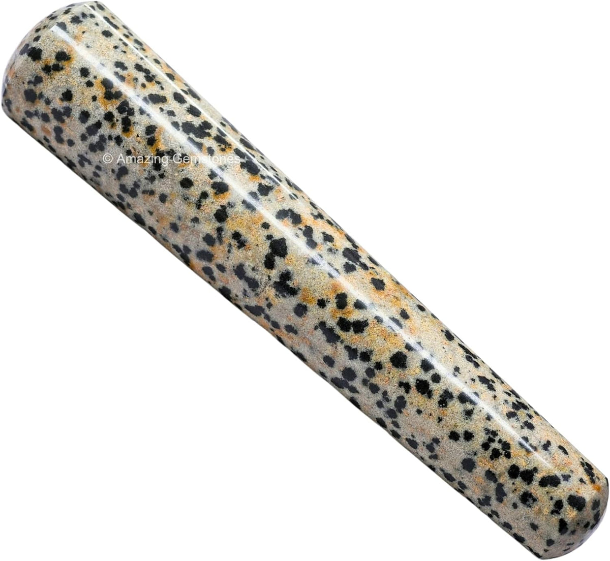 Amazing Gemstone Dalmatian Jasper Crystal Wand Massage Stick - Pelvic Wand Gua Sha for Adults