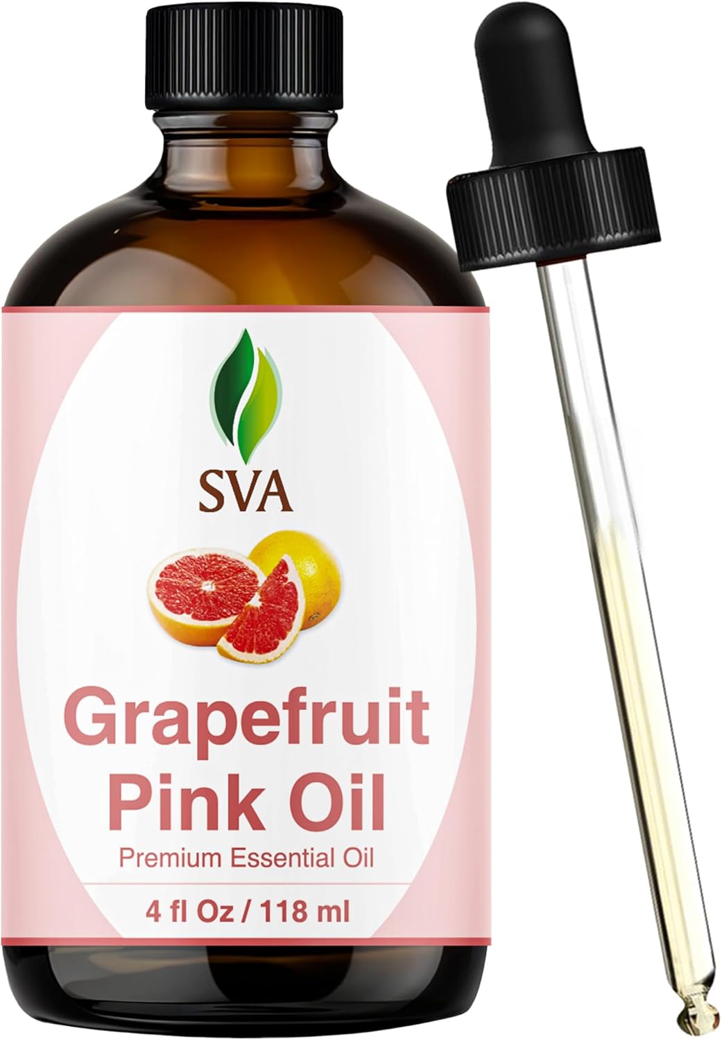SVA Grapefruit Essential Oil Pink – 4 Fl Oz – 100% Natural Grapefruit Oil - for Diffuser, Hair