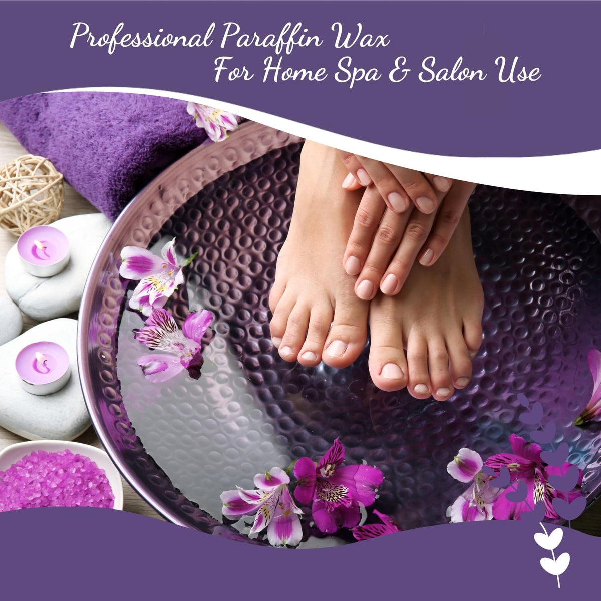 Paraffin Wax Refills Maxi Pack for Hands and Feet Bath – 6 Large 14oz Blocks (5.25 lb), Lavender
