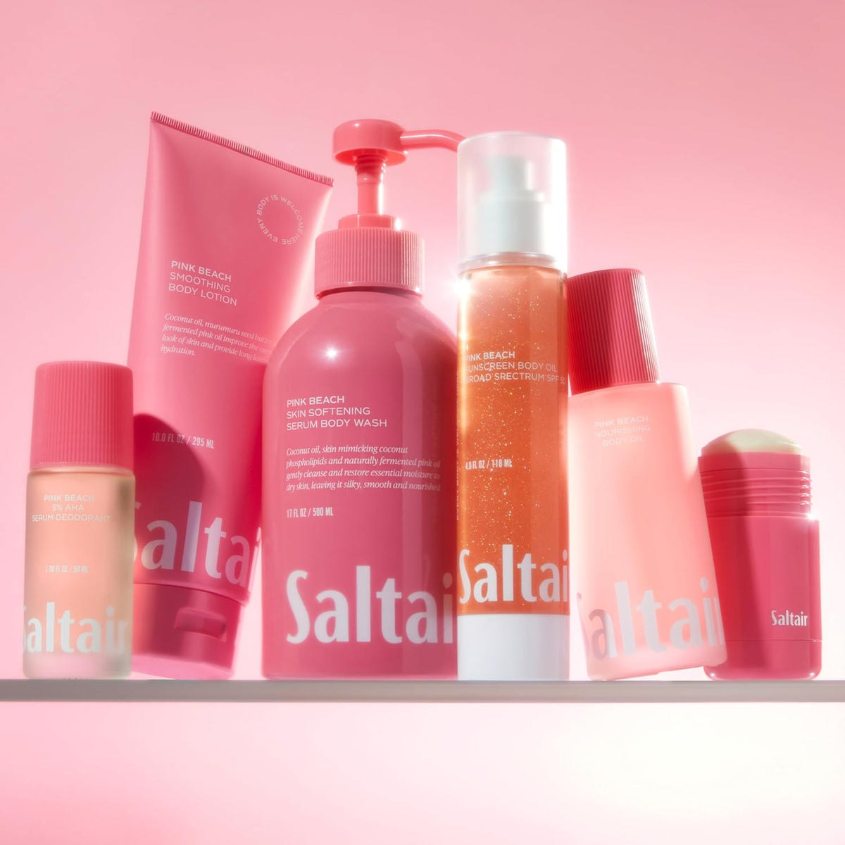Saltair Body Lotion - 2 Pack Moisturizing Lotion For Dry Skin. Pink Beach Scented Hydrating Body