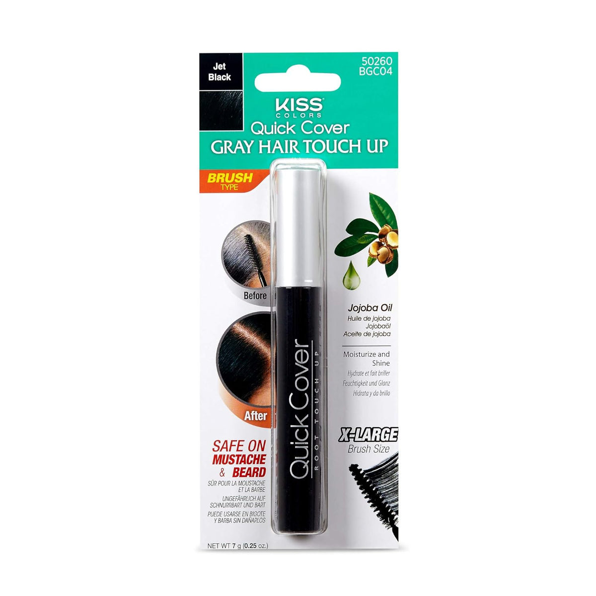 KISS Tintation Root Cover Up Gray Concealer Spray & Mascara Water-Resistant Smudge-Proof Easy