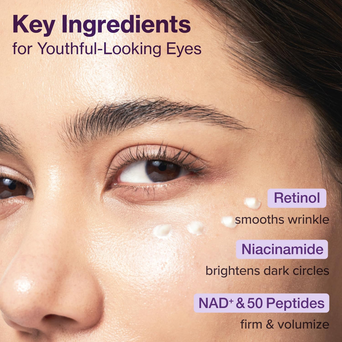 numbuzin No.9 Eye Cream | NAD+ Retinol Volumetox Eye Cream | Firming, Wrinkles, Fine Lines, Dark