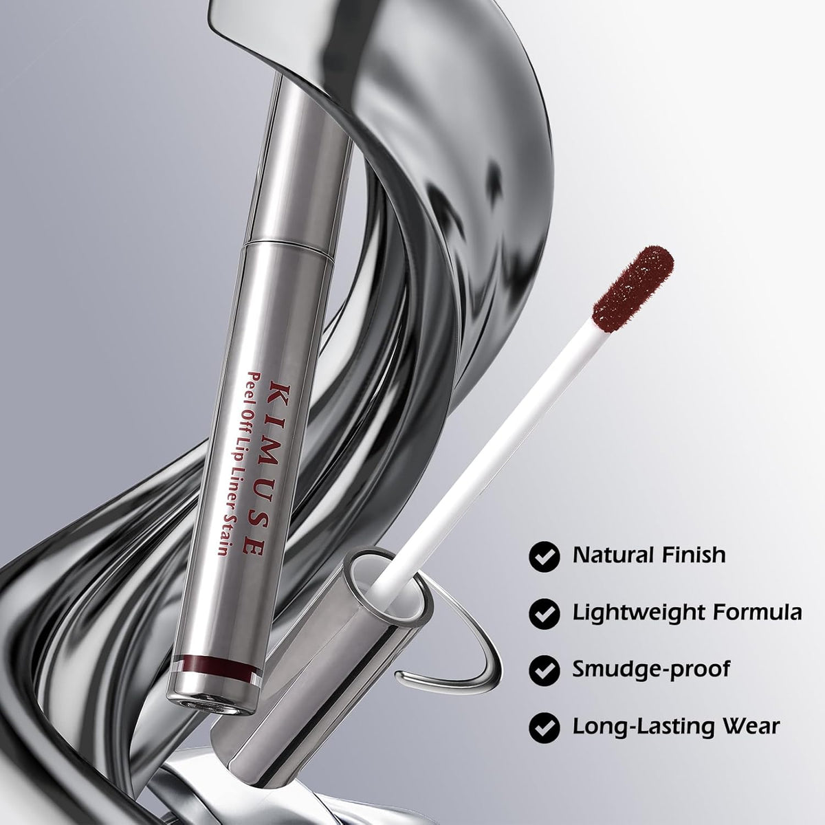 KIMUSE Peel Off Lip Liner Stain, Long Lasting Lip Tint Stain Peel Off, Waterproof, Transfer-Proof