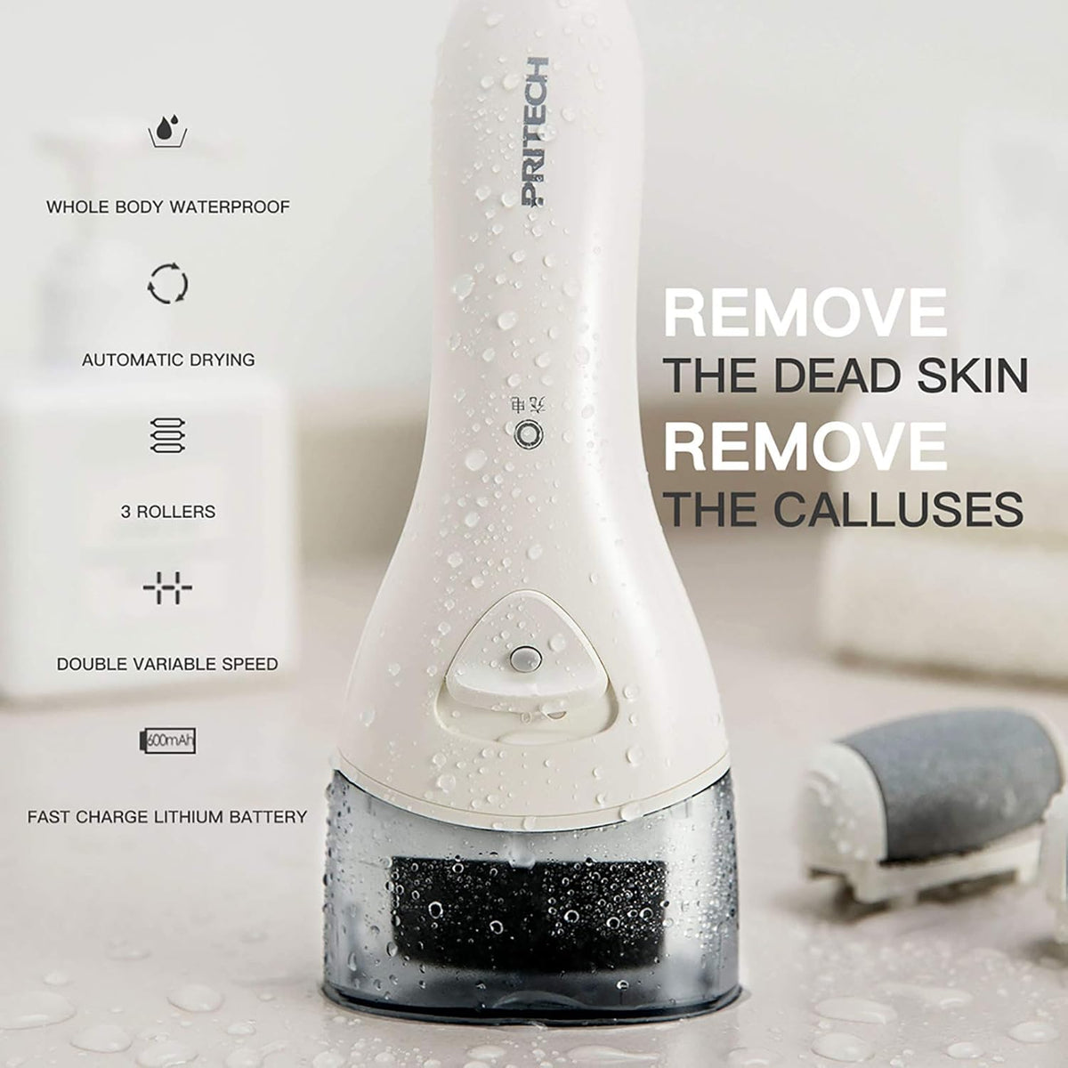 Electric Foot Callus Removers Rechargeable, Portable Electronic Foot File Pedicure Tools, Electric