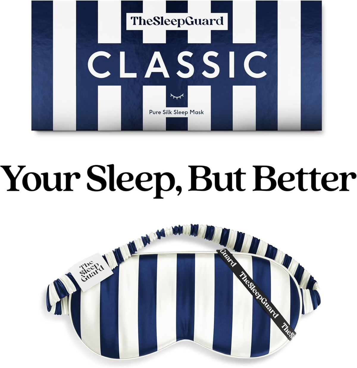 Pure Silk Sleep Mask [100% 6A Mulberry Silk, 22 Momme] Light Blocking Travel Essentials. Eye Masks