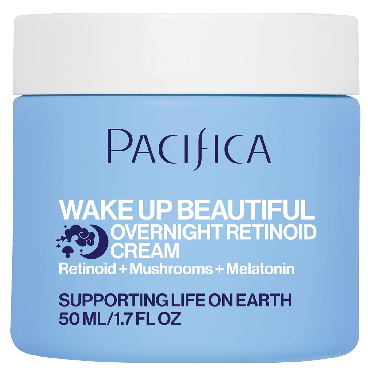 Pacifica Wake Up Beautiful Retinoid Night Cream – Overnight Anti-Aging Moisturizer with Hyaluronic