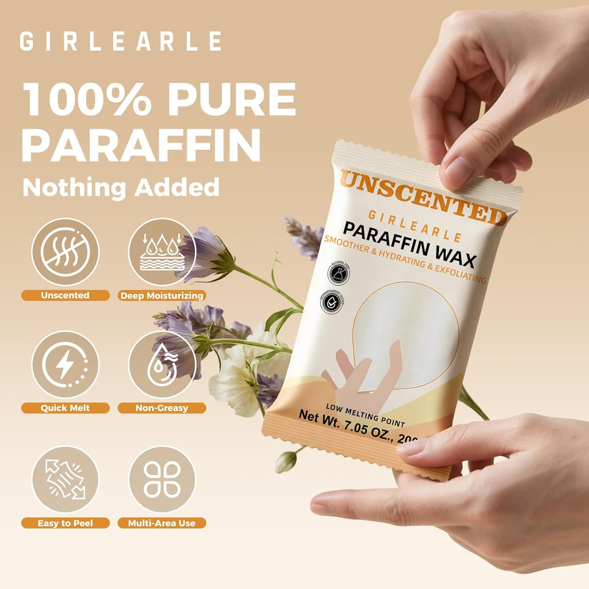 Paraffin Wax Refills 10 Packs Unscented for Paraffin Wax Bath Machine - for Dry Cracked Skin on