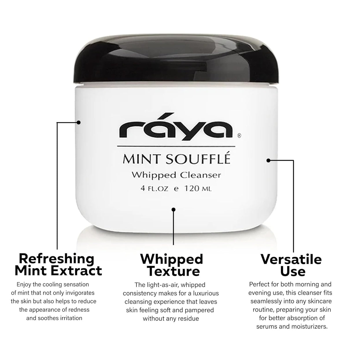 Raya Mint Soufflé Facial Cleanser (102) - Face Wash for Sensitive Skin, Combination & Oil Skin