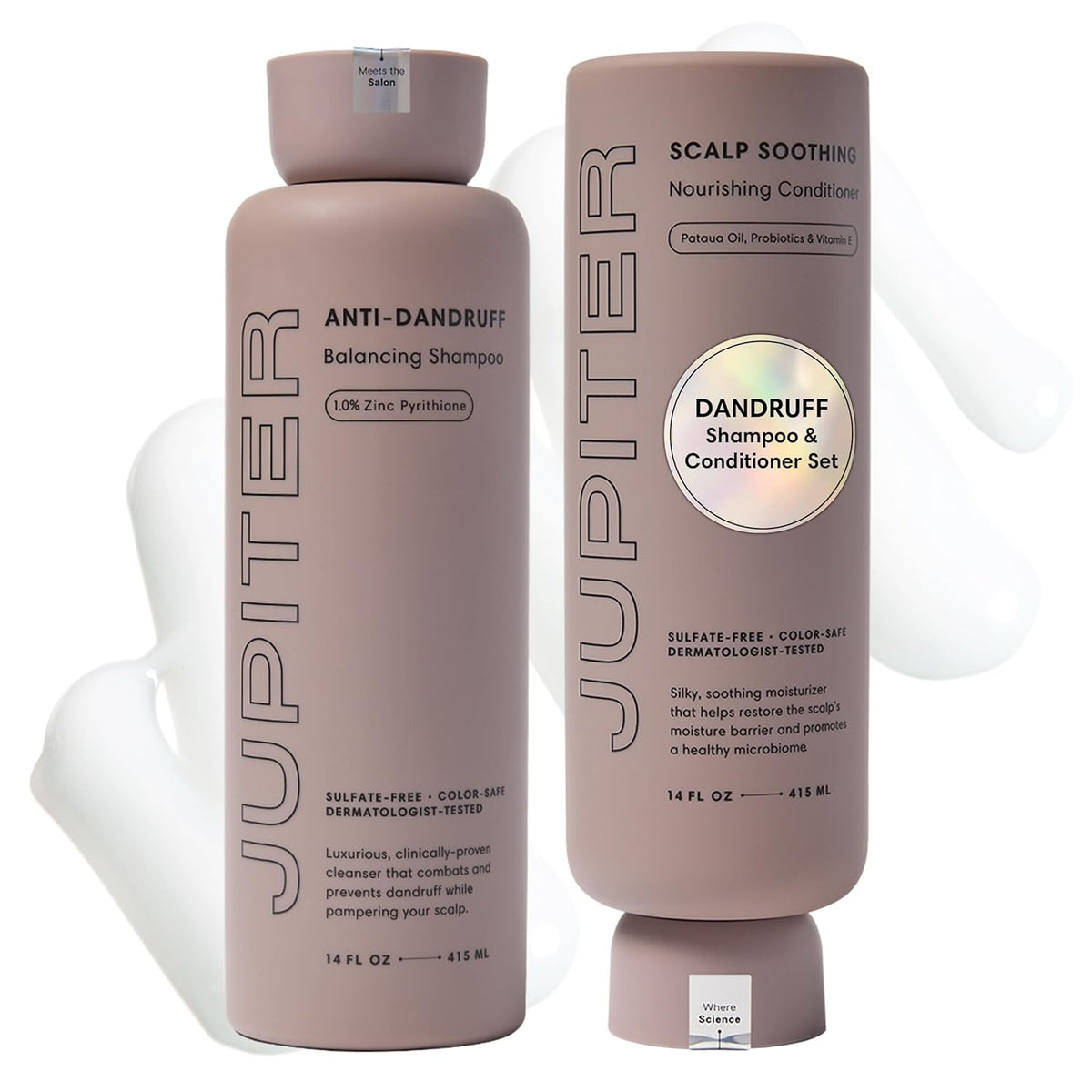 Jupiter Anti Dandruff Shampoo & Conditioner for Men & Women for Flaky, Itchy, Oily & Dry Scalp