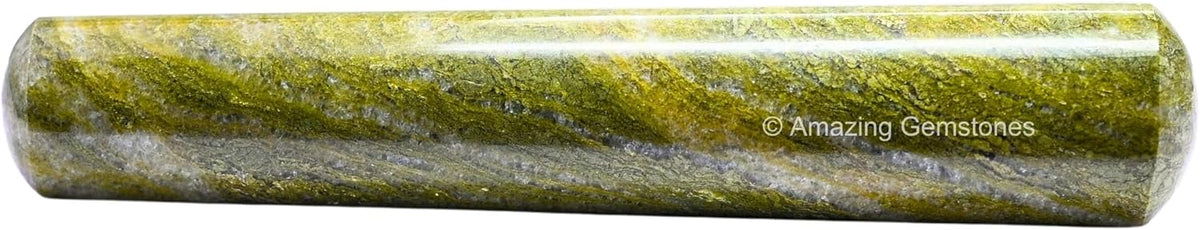 Amazing Gemstone Vesuvianite Crystal Wand Massage Stick - Pelvic Wand Gua Sha for Adults - Crystals
