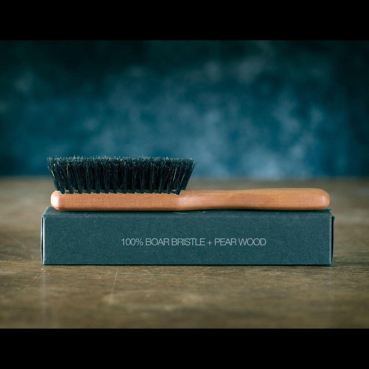 Beard Brush by ZilberHaar - Stiff Boar Bristles for Men's Grooming - Straightens and Promotes