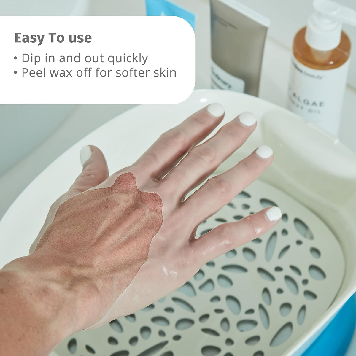 Homedics Paraffin Wax Machine for Hands - Hypoallergenic Hot Wax Hand Therapy Machine to Soothe and