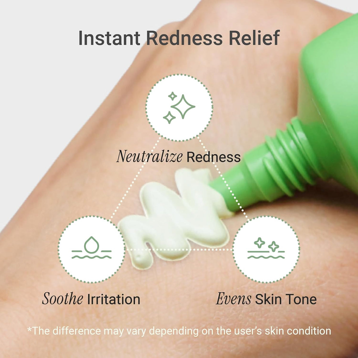 Meebak Cica Redness Solution Cream | Redness Relief for Face | Green Color-Corrector | BB Cream for