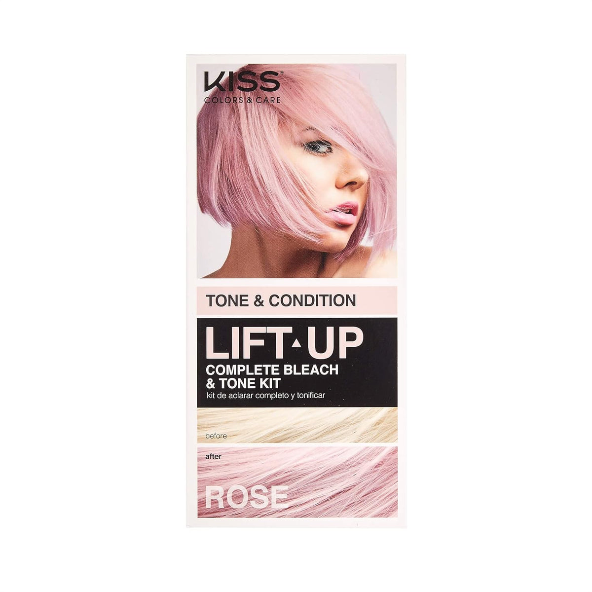 KISS Lift Up Complete Hair Bleach Kit with Revitalizing Plex Serum, Strengthen and Protect Hair