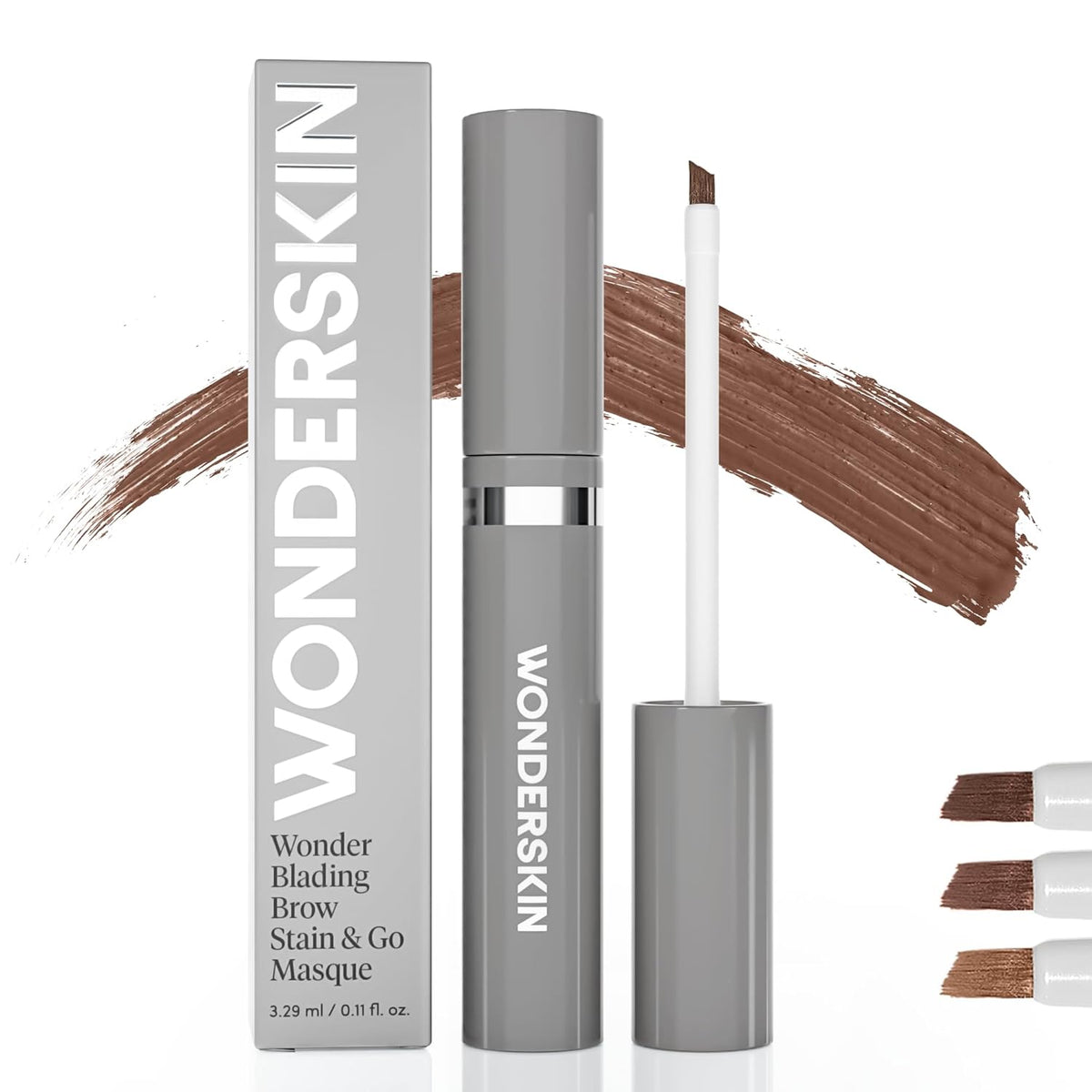 Wonderskin Wonder Blading Brow Stain & Go Masque - Long Lasting Eye Brow Tint, Transfer Proof and