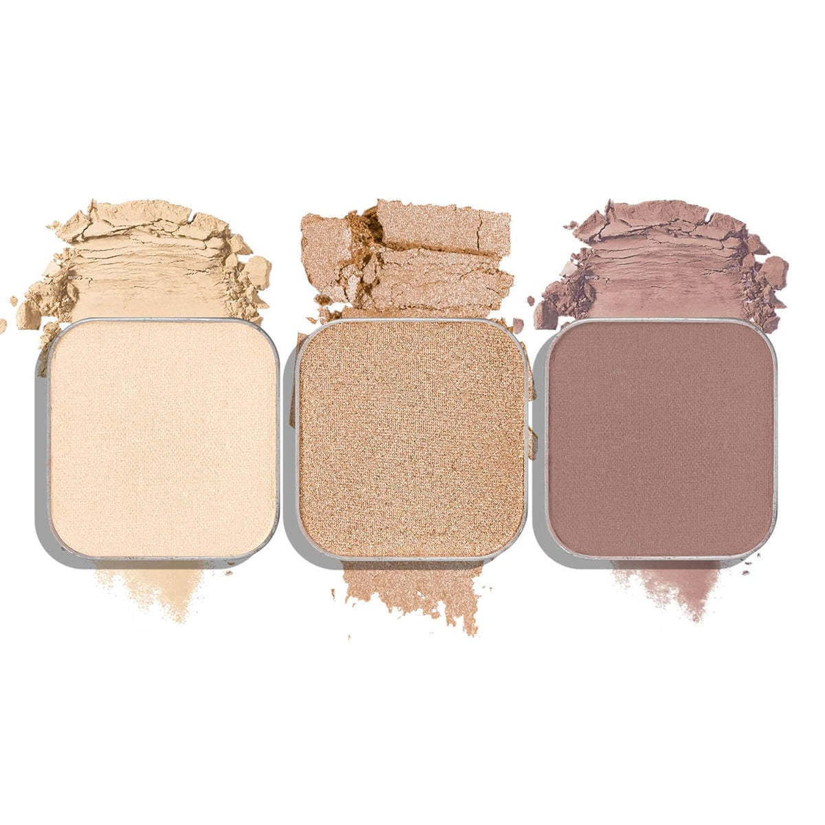 3-Color Eyeshadow Combo Pack – Matte & Shimmer Neutral Shades,Powder, Highly Pigmented