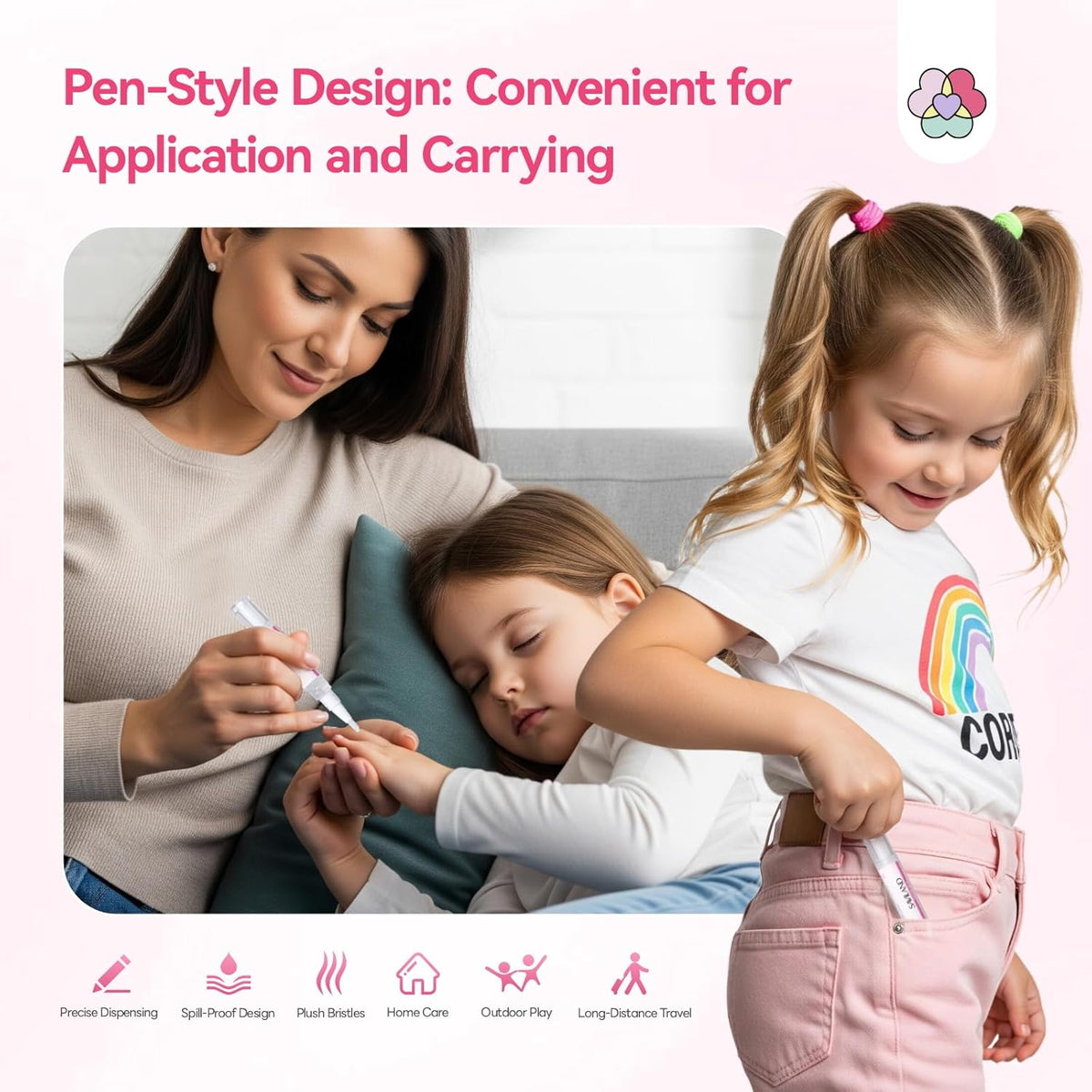 SAVILAND Cuticle Oil Pen for Kids: Plant-Based Nail Oil Pen 8-Hour Long-Lasting Nourishment 2-Hour