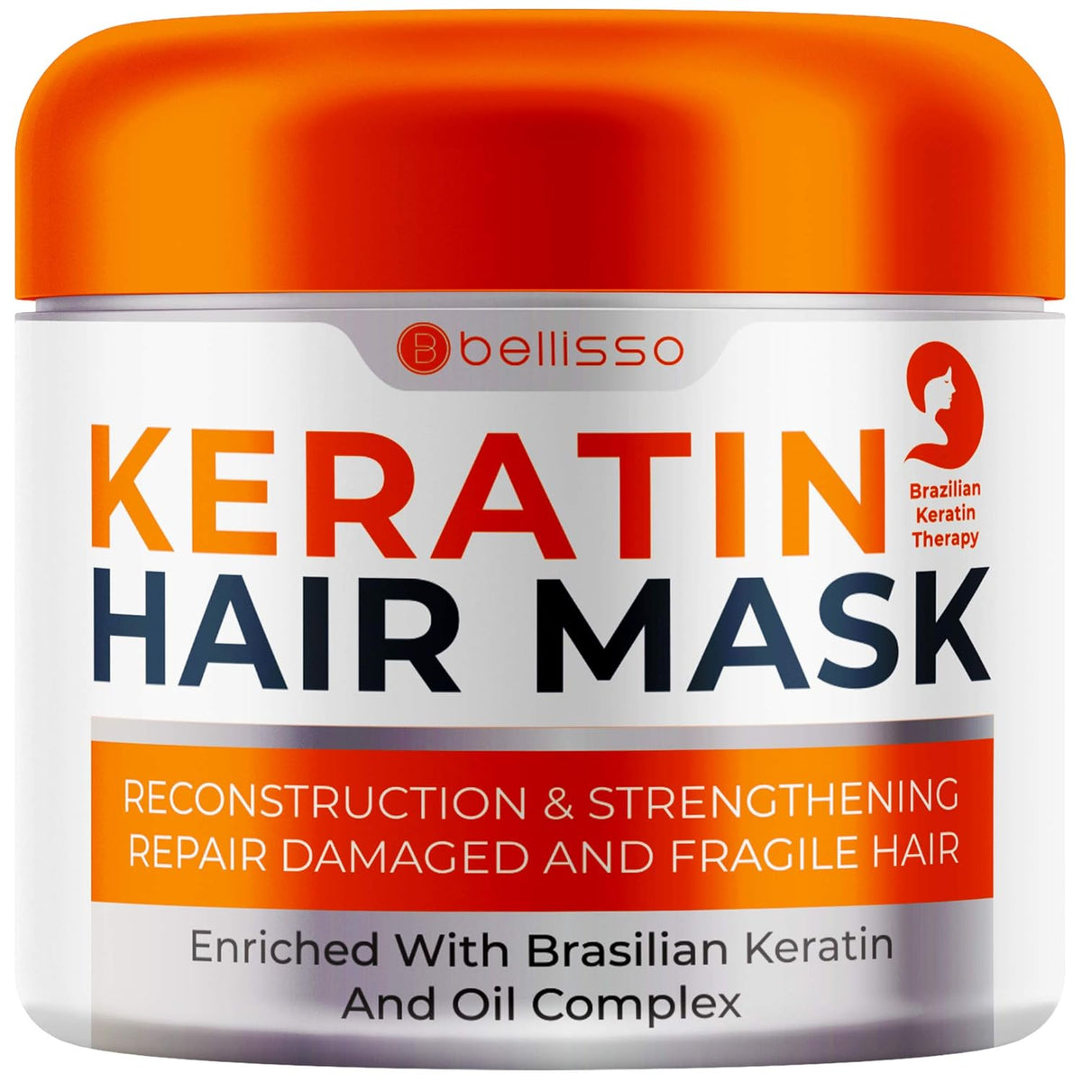 Keratin Hair Mask - Sulfate Free Hydrating Deep Conditioner Treatment for Dry, Damaged and Split