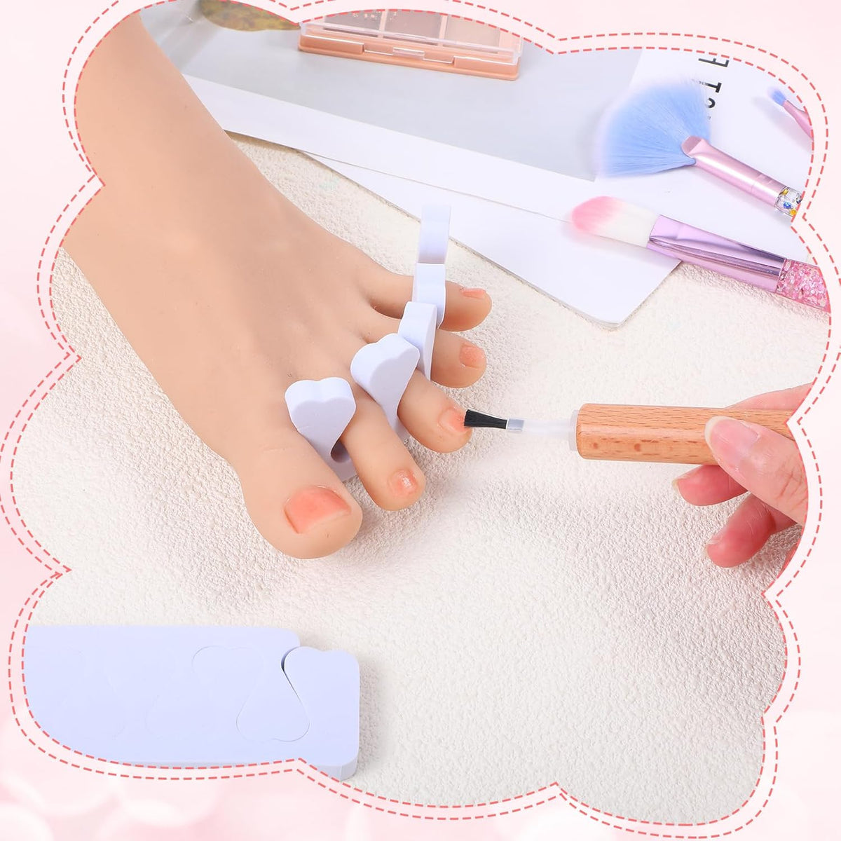 300 Pcs Toe Separators for Nail Polish Bulk Toe Separator Pedicure Correct Foot for Men Women Nail