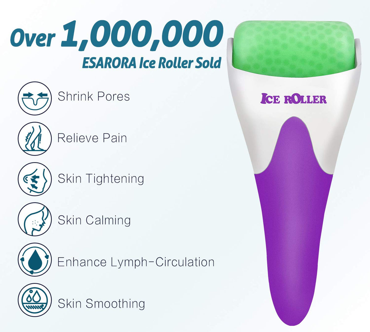 ESARORA Ice Roller for Face & Eye, Puffiness, Migraine, Pain Relief and Minor Injury, Skin Care