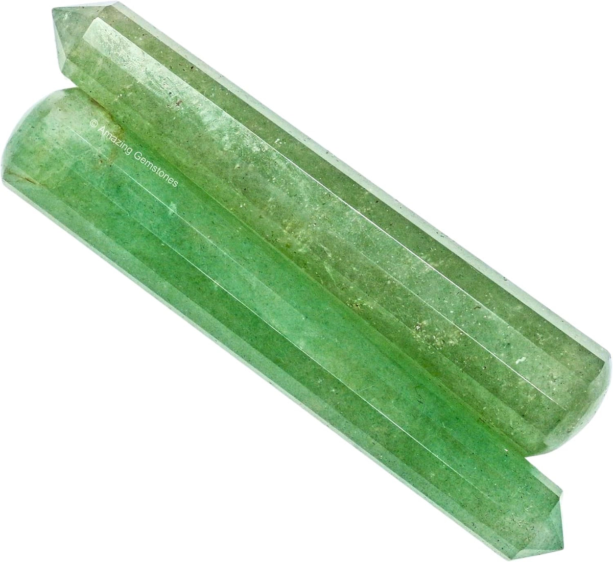 Amazing Gemstone Green Strawberry Quartz Crystal Wand Massage Stick - Pelvic Wand Gua Sha for