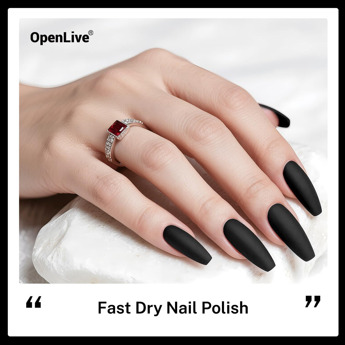 16.5ml Black Nail Polish Large Volume Quick Drying Nail Polish, Fast Drying and Long Lasting Color