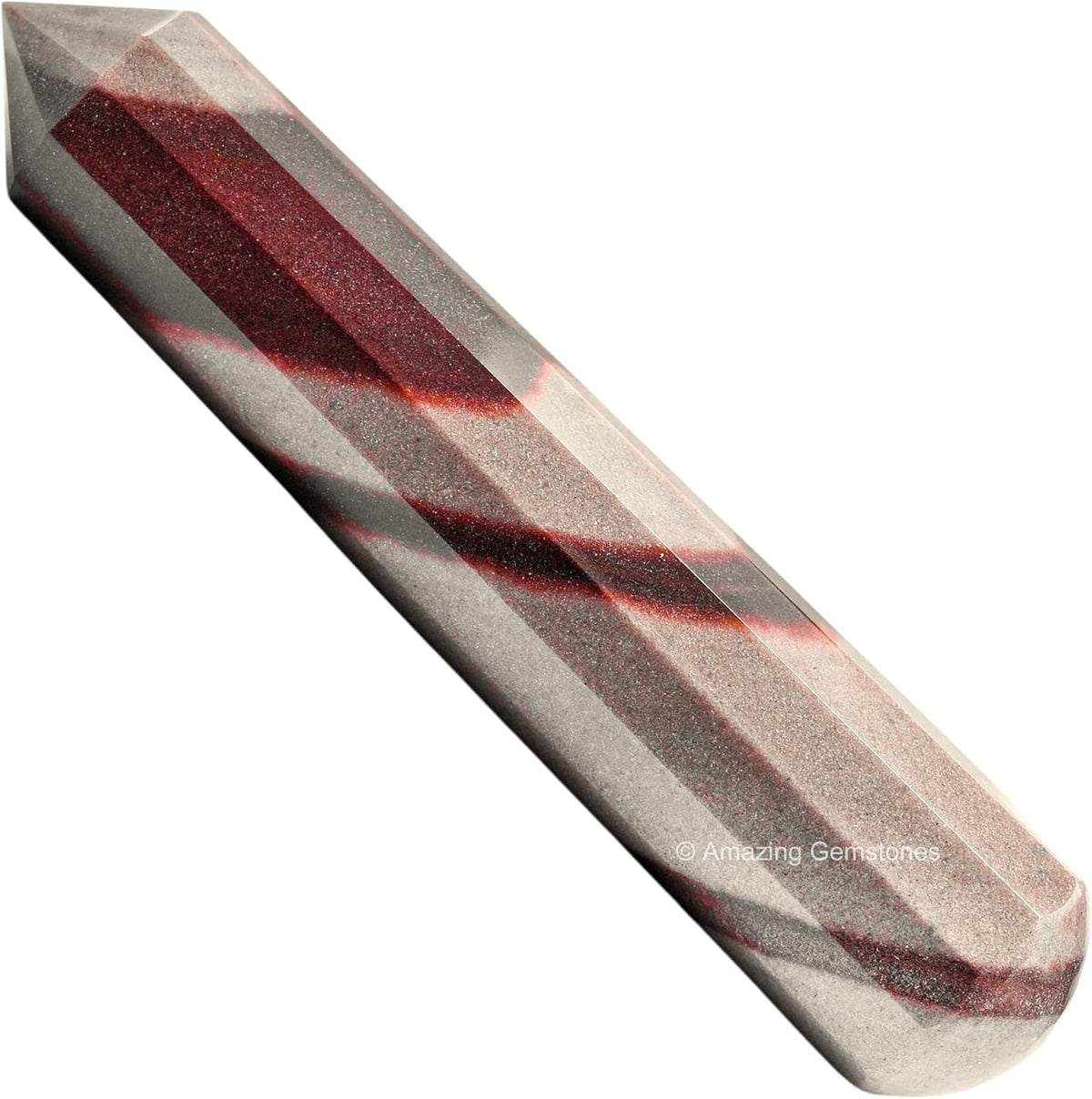 Amazing Gemstone Narmada Shiva Lingam Crystal Wand Massage Stick - Pelvic Wand Gua Sha for Adults