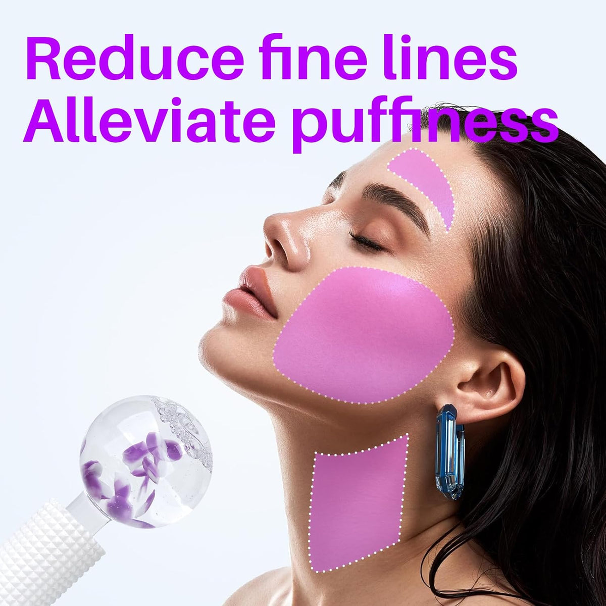 Ice Globes & Ice Roller for Face and Eyes - Facial Massage Tools for Skin Care, Reduce Wrinkles &
