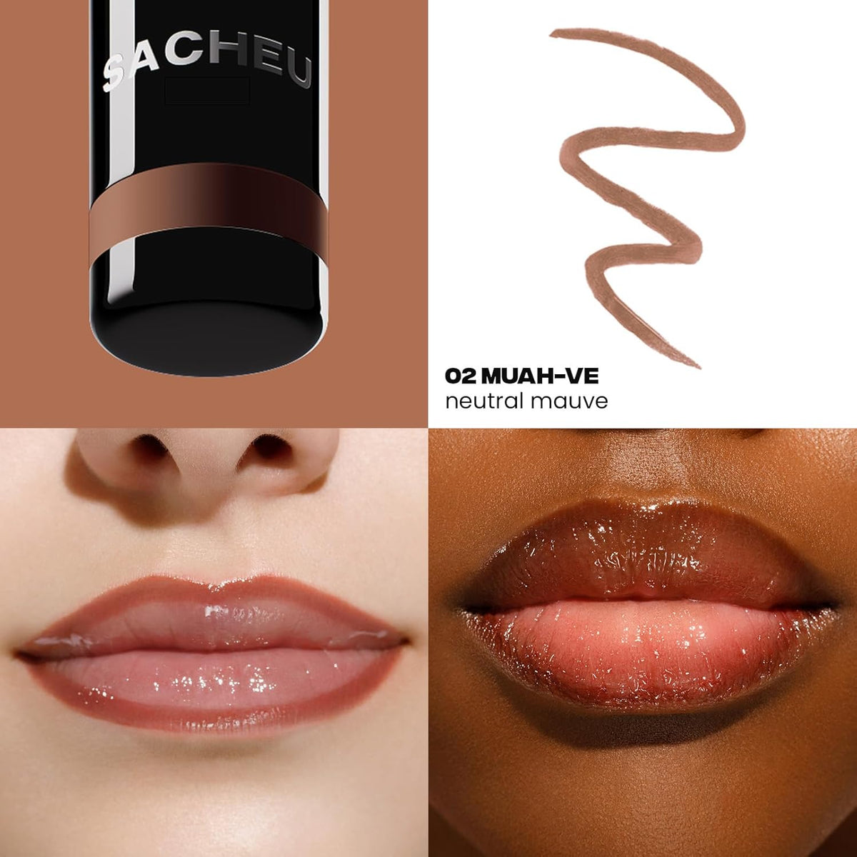 Sacheu Lip Liner STAY-N Peel Off Lip Stain — Long Lasting Matte Lip Tattoo Transfer Proof Lipstain