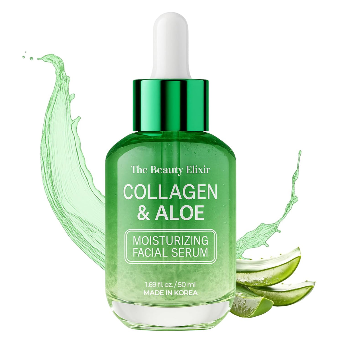 Aloe & Collagen Serum For Face - Dermatologist Tested, Anti-Aging, Ultra Hydrating Aloe Vera Gel