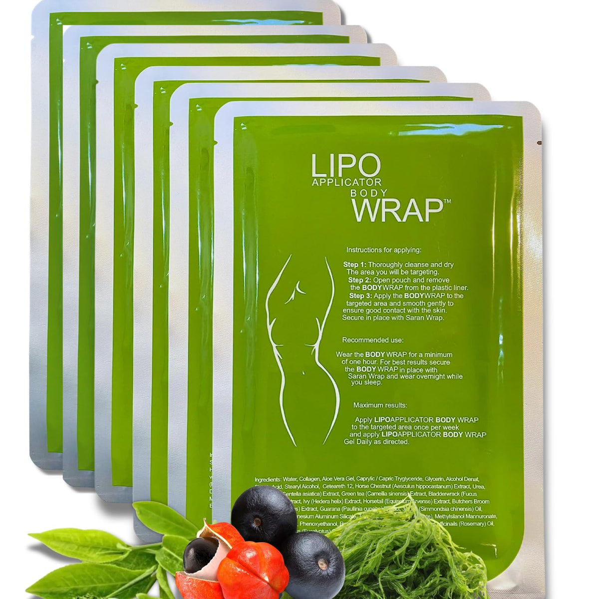 Ultimate Body Wrap with Guarana, Green Tea, and Seaweed Works for Stomach Belly Legs Arms Abdomen 6