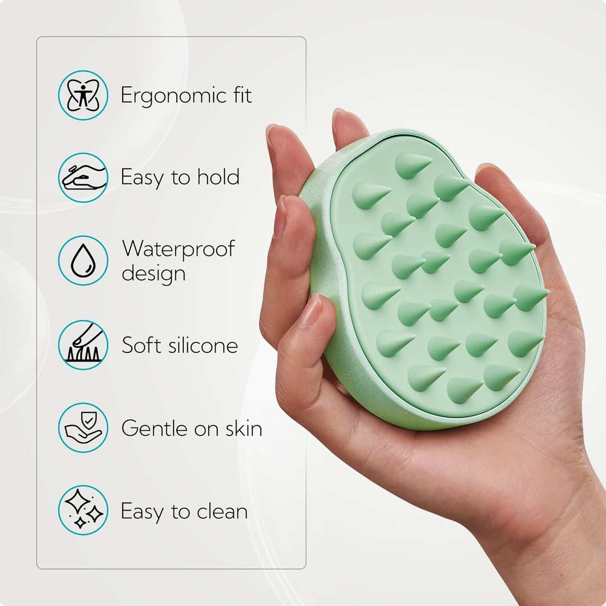 HEETA Scalp Massager 2 Pack for Hair Growth, Soft Silicone Bristles to Remove Dandruff and Relieve