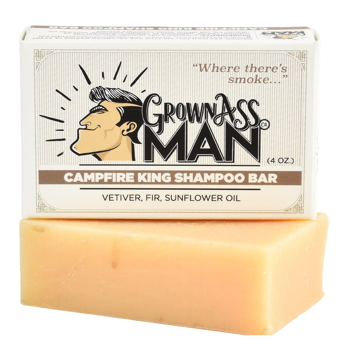 Solid Shampoo Bar Rich Lather 3 in 1: Hair, Beard & Body Wash - Plastic Free & Eco-Friendly