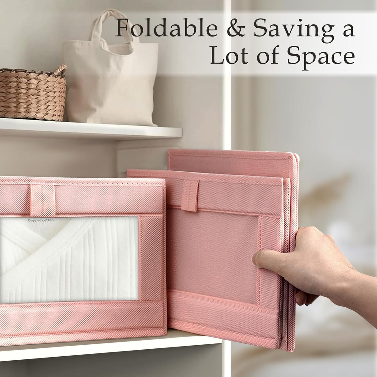 Criusia 4 Pack Linen Closet Organizers and Storage, Closet organizer Large Linen Closet Baskets for