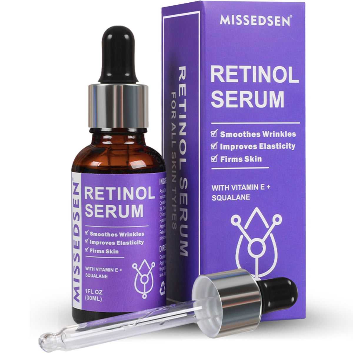 Retinol Serum for Face anti aging with Squalane Oil & Vitamin E Oil for Skin Care Night Repair