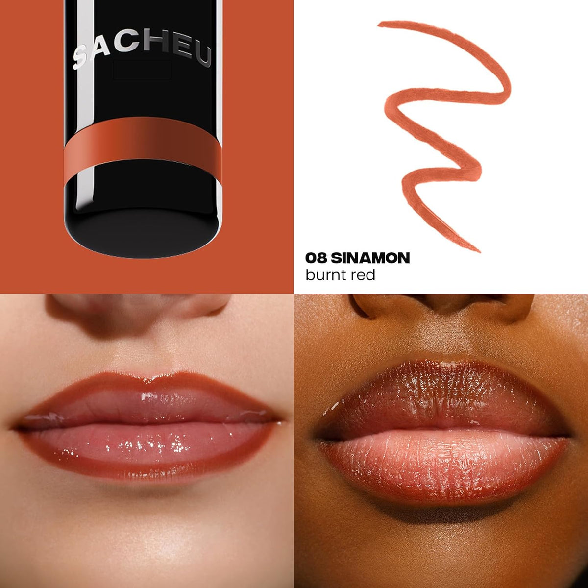 Sacheu Lip Liner STAY-N Peel Off Lip Stain — Long Lasting Matte Lip Tattoo Transfer Proof Lipstain