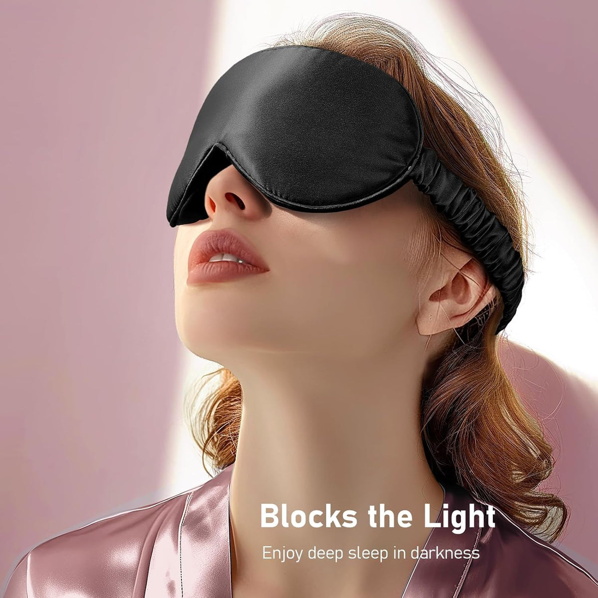 LitBear 100% 22 Momme Mulberry Silk Sleep Mask - 3D Contoured Eye Mask for Men & Women, Soft