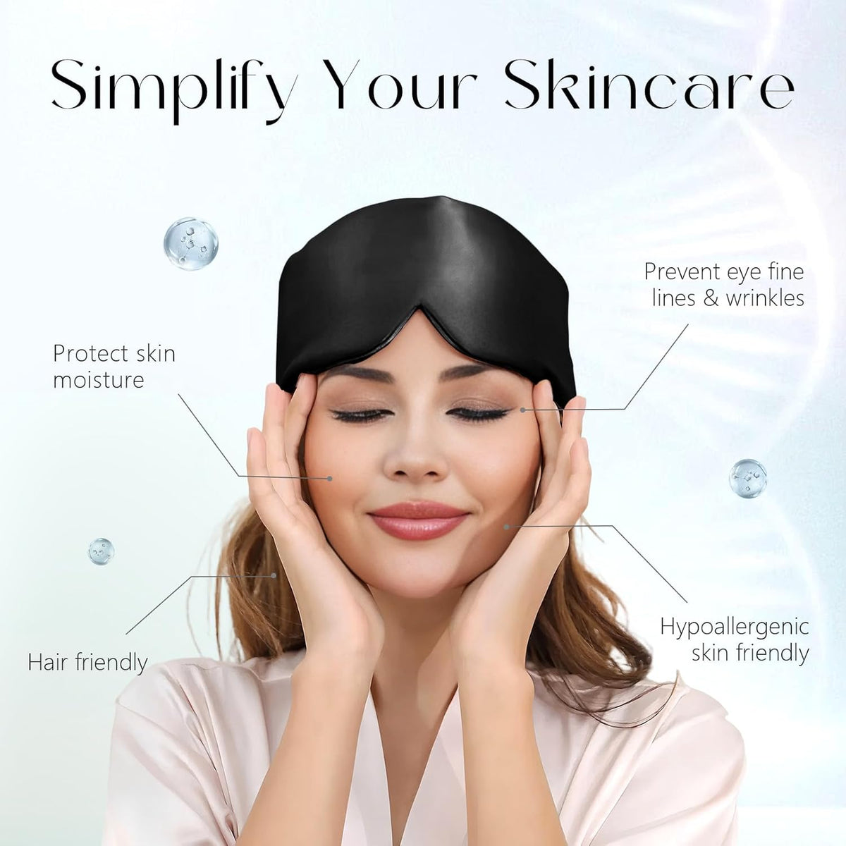 ZIMASILK 100% 22 Momme Mulberry Silk Sleep Mask - Full Silk Filled, Ultra-Soft & Breathable