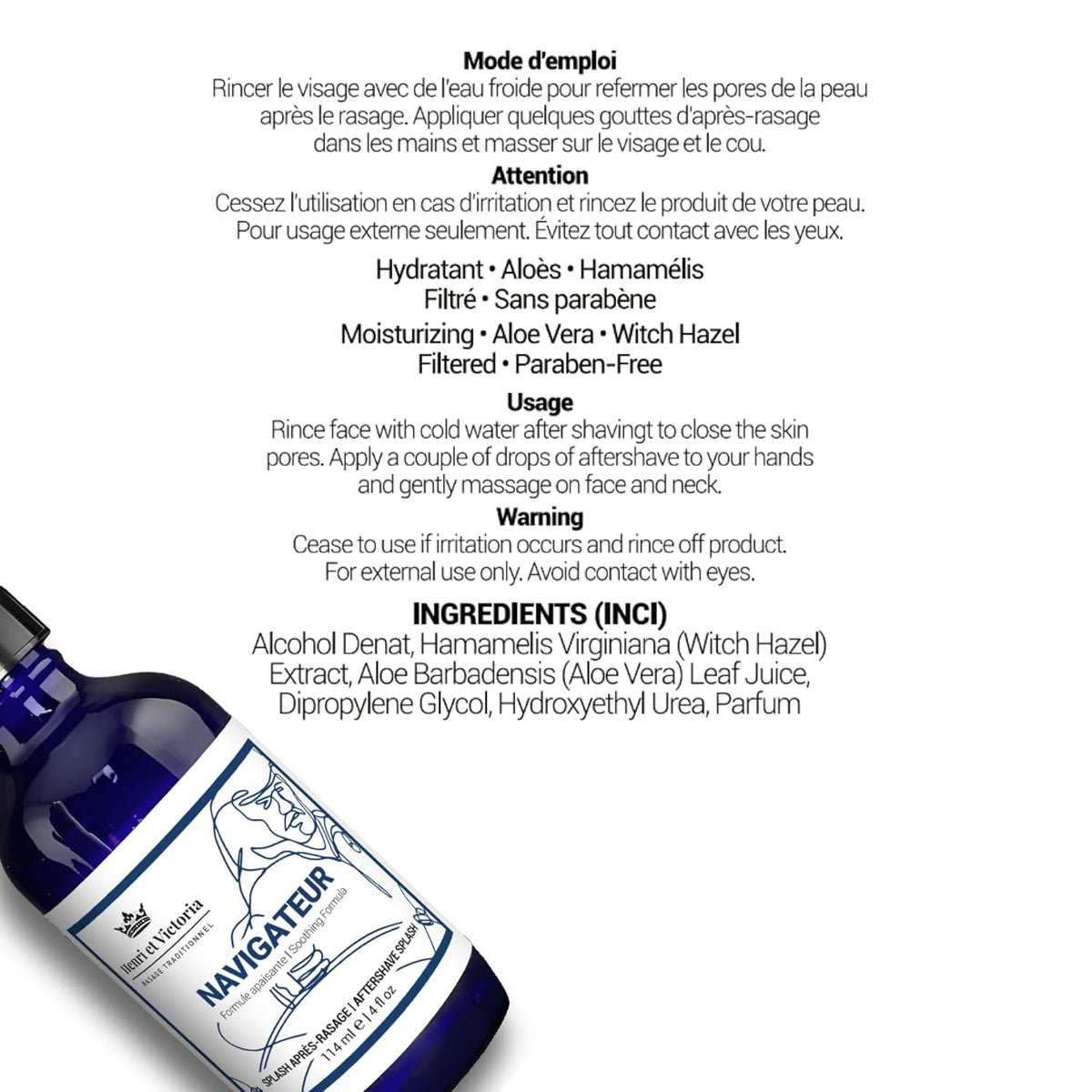Aftershave Splash For Men l Navigateur Fragrance l Canadian Made by A Skilled Artisan l Moisturizes