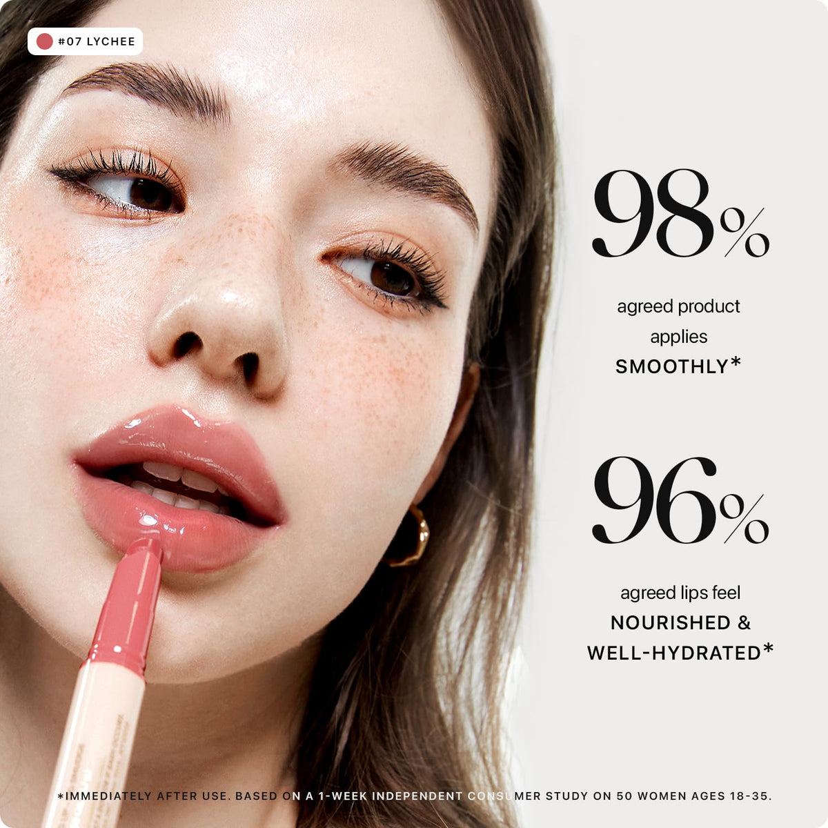Nature Republic HONEY MELTING LIP (07 LYCHEE) SOFT LIP STICK, Hydrating Gloss, Moisturizing balms