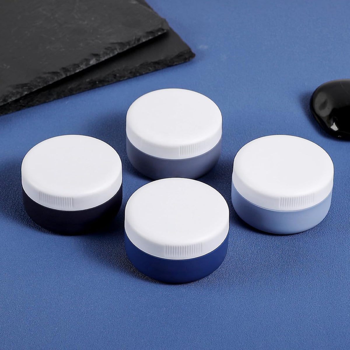 Travel Containers for Toiletries, Silicone Cream Jars BPA-Free, Leak-proof 1.35oz Travel Size