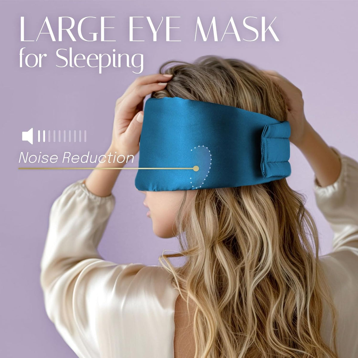 Silk Sleep Mask Soft Pressureless: 100% Mulberry Silk for Eye Skin Anti Wrinkles, Large Size for